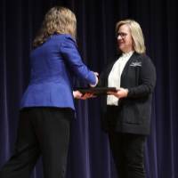 Sheri with Erica to receive her Jenn Palm award